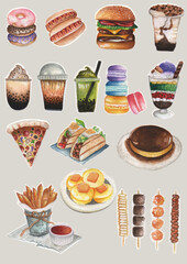 Watercolor Series Hand-Painted Food Illustrations