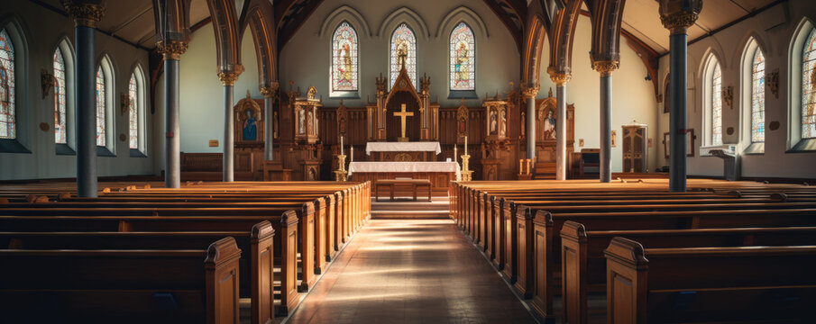 Church interior - Powered by Adobe