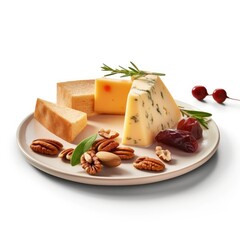 Hard Cheese on Plate