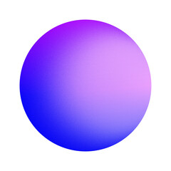 3d blue purple sphere isolated on transparent background. PNG