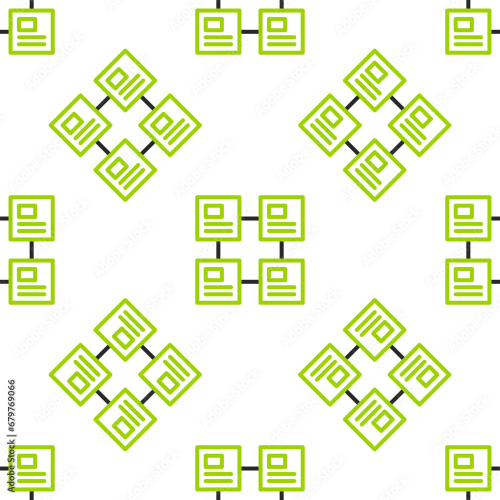 Poster line business hierarchy organogram chart infographics icon isolated seamless pattern on white backgr