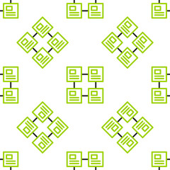 Line Business hierarchy organogram chart infographics icon isolated seamless pattern on white background. Corporate organizational structure graphic elements. Vector