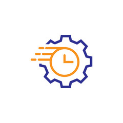 Fototapeta na wymiar Time work icon. Fast job symbol vector