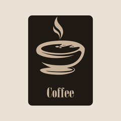 Coffee cup logo template vector