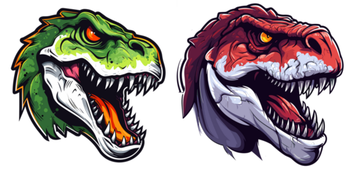 T-Rex Head Mascot Symbol Vector Illustration Design for Gaming Logo with Dominant Presence