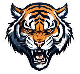 Fototapeta premium Tiger Head Mascot Symbol Vector Illustration Design for Gaming Logo with Powerful Presence