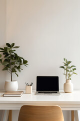 Minimalist workspace with clean lines