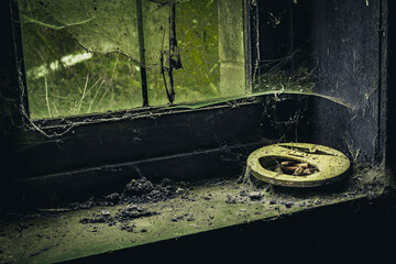 Naklejka premium The old rotten farm house.