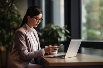 The Productive Connection: A Woman Engaged in Work and Technology