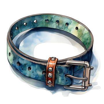recommend clip art: watercolor Belt clipart, Generative Ai
