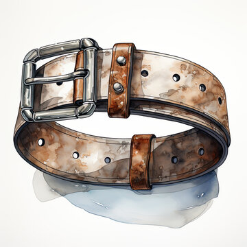 recommend clip art: watercolor Belt clipart, Generative Ai