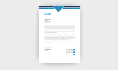 Simple and Creative letterhead template design