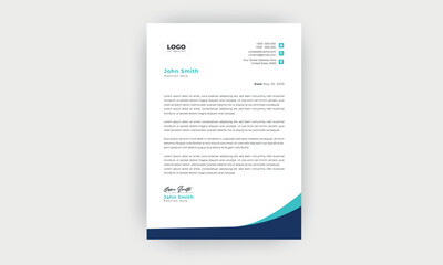 Simple and Creative letterhead template design