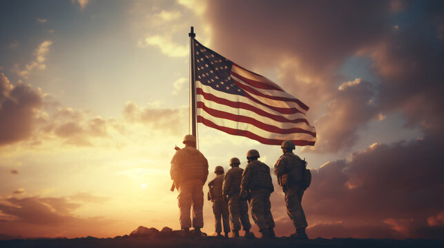 American flag symbolic of patriotism, 4th of july, memorial day, veterans day, army, marines, freedom, united states of america, USA concept
