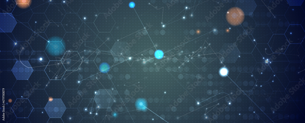 Leinwandbilder abstract vector background. futuristic technology style. elegant background for business tech presen
