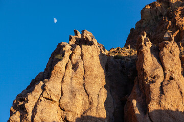 Red sandstone cliffs in the evening at sunset, Organ pipe national park