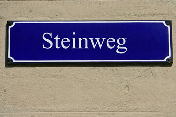 Fototapeta premium Emailleschild Steinweg