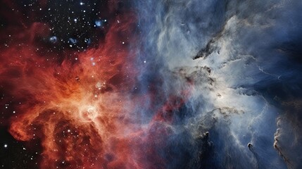  an image of a space scene with stars and a large star in the center of the image and a smaller star in the middle of the image.