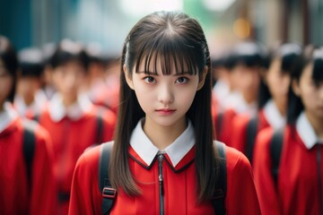 Kids Standing Together, Ready for a Day of Learning