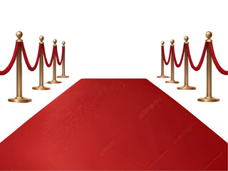 A red carpet isolated1