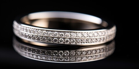 Jewelry, white gold ring with diamonds