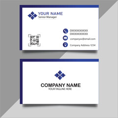 Modern bule and white business card design