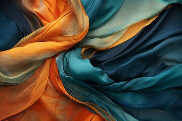 Abstract colorful wallpaper. Dark orange and light cyan texture background.