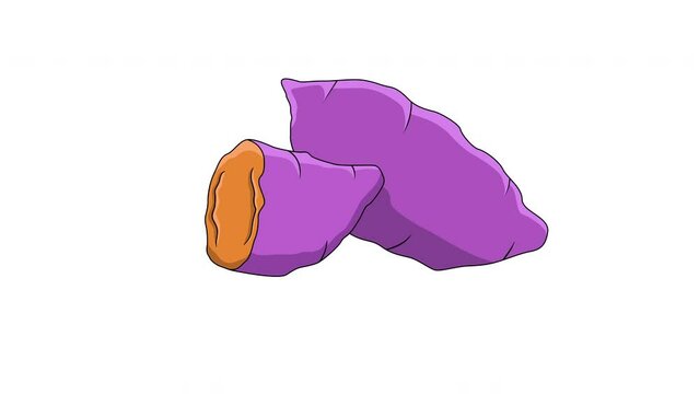 animated video of the sweet potato icon