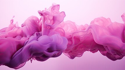  a pink liquid is in the air and it looks like it has a lot of smoke coming out of it. - obrazy, fototapety, plakaty