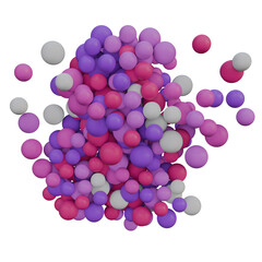 Fototapeta premium bubbles, pink and purple balls 3d render colorful balls