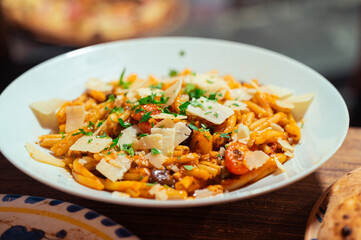 Un plat de nourriture appétisante, coloré.
