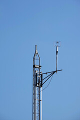 Professional Scientific Weather Station under Blue Sky