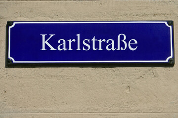 Emailleschild Karlstraße