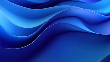 Obraz premium Abstract blue background with waves. Generative AI