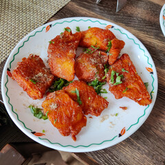 Fish fry seafood