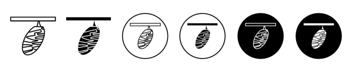 Cocoon vector icon illustration set
