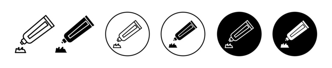 Toothpaste tube vector icon illustration set - obrazy, fototapety, plakaty