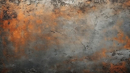 Grunge style scratched metal texture background. Generative AI