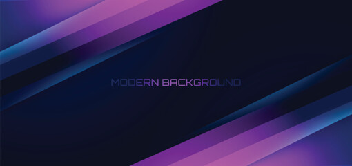 Modern futuristic dark blue and purple geometric diagonal glowing neon line abstract background with dynamic shapes shadow. Website landing page template design