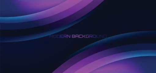 Foto op Canvas Modern futuristic dark blue and purple geometric diagonal glowing neon line abstract background with dynamic shapes shadow. Website landing page template design © ribelco