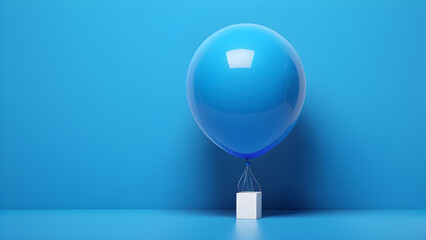 blue balloons with a blue Monday theme