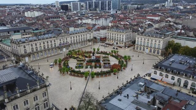 drone video Stanislas Square Nancy France europe
