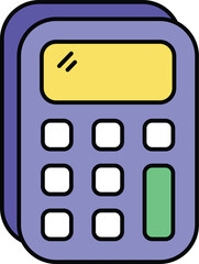 Color outline icons design style
