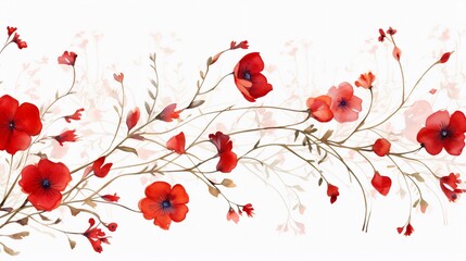 Rote Blüten und Blumen als Hintergrundbild.