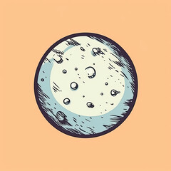 illustration of a moon