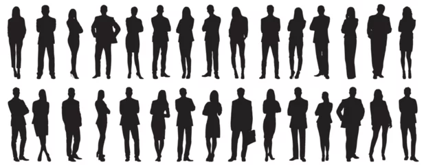 Foto op Canvas Vector of silhouettes of business people. © artist404