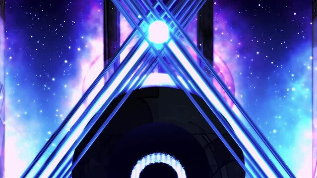 Abstract Glowing Space Portal Motion Background