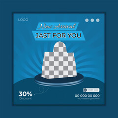 super sale social media post banner template design