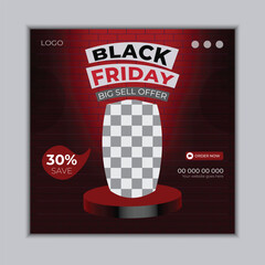 Super sale social media banner design template