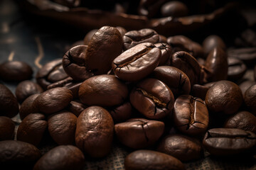 Naklejka premium A close up of Coffee beans